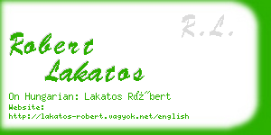 robert lakatos business card